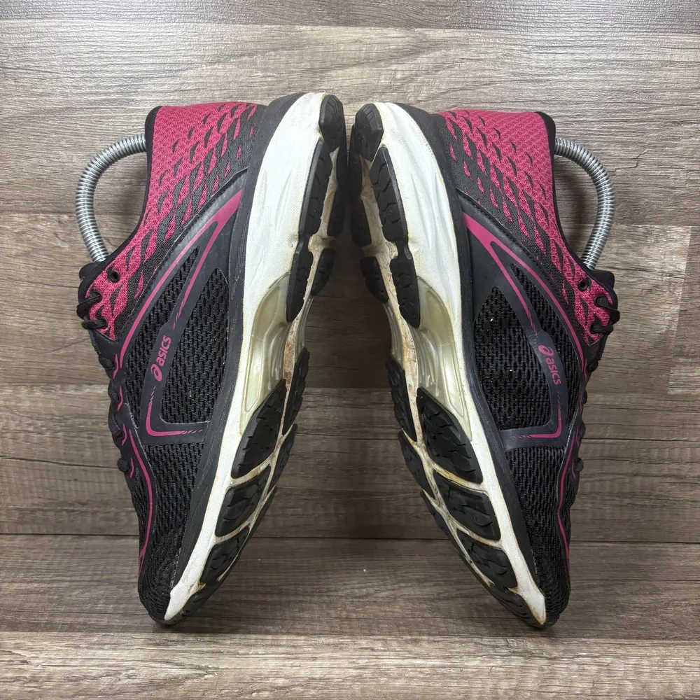 Asics Gel-Cumulus 19 Black Pink Womens US Size 8.5 EUR 40 T7B8N Running Shoes